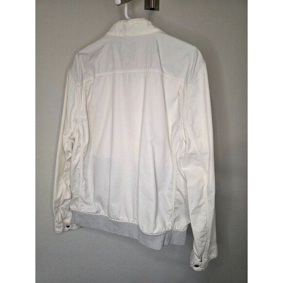 GAP Cotton Harrington Jacket XL Snow Cap White Zip Front Casual - Picture 2 of 10